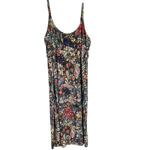 Simply Be Floral Maxi Stretch Knit Tank Dress Prairie Boho Cottage Women’s 3X